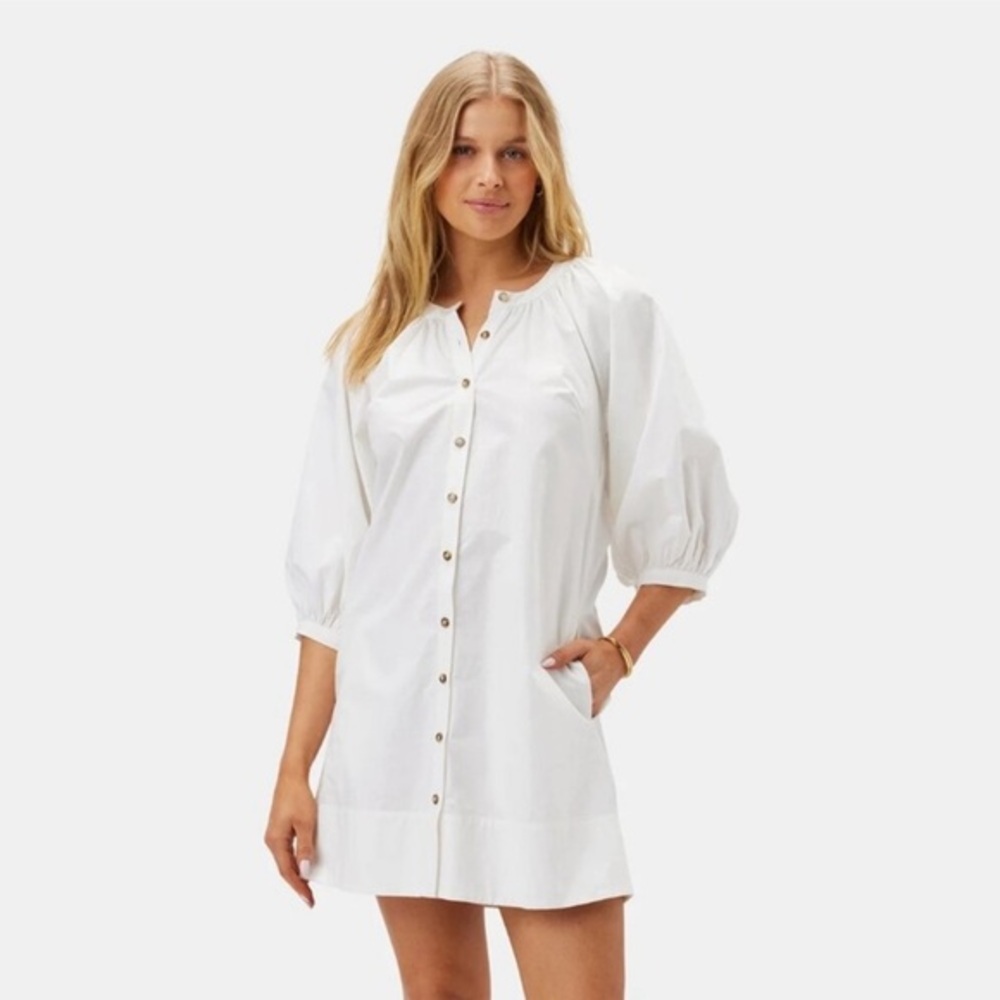 Amour Vert Esther Organic Cotton Poplin Dress medium